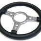 13" Astrali Flat Classic 100% Genuine Leather Steering Wheel